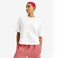 Koszulki i topy damskie - Koszulka damska crop top biała - miniaturka - grafika 1