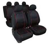 Pokrowce na fotele - Lampa Komplet pokrowców na siedzenia ALYSSA czarny karbon 54930 - miniaturka - grafika 1