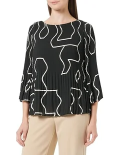 s.Oliver Sales GmbH & Co. KG/s.Oliver Damska bluzka z rękawami 3/4, rękaw 3/4, czarny, 40 - Bluzki damskie - miniaturka - grafika 1