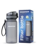 Butelki filtrujące - Aquaphor, Butelka filtrująca City, szara, 350 ml - miniaturka - grafika 1