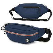 Nerki - Granatowa saszetka nerka wodoodporna wytrzymała pojemna pas C51 granatowy - miniaturka - grafika 1