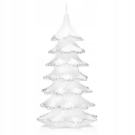 Świece - Świeca CHOINKA 20 cm kolor SREBRNY - miniaturka - grafika 1