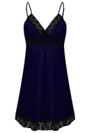 Piżamy damskie - HALKA PEGGY SATYNA GRANAT - D Karen - miniaturka - grafika 1