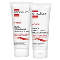 Balsamy i oliwki dla dzieci - Zestaw Emolium A-Topic, trójaktywna emulsja do ciała do skóry atopowej, suchej i uporczywie swędzącej, od 1 miesiąca, 2 x 200 ml - miniaturka - grafika 1