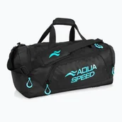 Torby sportowe - Torba treningowa AQUA-SPEED 43 l czarna/niebieska - miniaturka - grafika 1