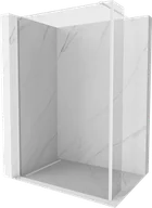 Ścianki i drzwi prysznicowe - Mexen Kioto ścianka prysznicowa Walk-in 95 x 40 cm, transparent, biała - 800-095-212-20-00-040 - miniaturka - grafika 1
