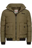 Kurtki męskie - Lonsdale Męska kurtka zimowa z kapturem, regularny krój, TAYPORT, olive/black, XL - miniaturka - grafika 1