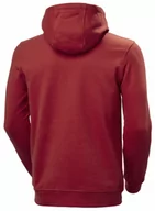 Bluzy sportowe męskie - Męska bluza dresowa nierozpinana z kapturem HELLY HANSEN HH LOGO HOODIE - czerwona - miniaturka - grafika 1