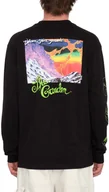 Koszulki męskie - t-shirt VOLCOM ENTERTAINMENT THE GARDEN LS TEE Black - miniaturka - grafika 1
