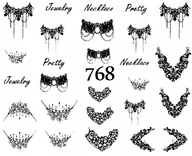 Ozdoby do paznokci - Naklejki wodne na paznokcie - nr 768 - miniaturka - grafika 1