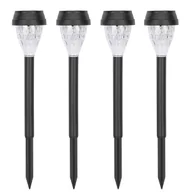 Lampy ogrodowe - Inspire Lampa solarna wbijana Naomy 4 szt. czarna IP44 LED - miniaturka - grafika 1