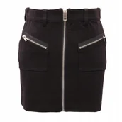 Spódnice - Diesel Czarna Spódniczka Prosta Z Zamkiem I Kieszeniami Miejska 158 Kyb - miniaturka - grafika 1