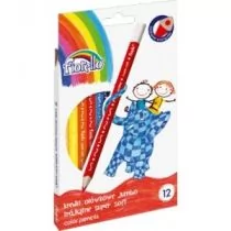 Fiorello Kredki 12 kolorów ołówkowe trójkątne JUMBO Super Soft 005FIO - Przybory szkolne - miniaturka - grafika 2