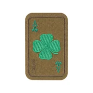 Odzież taktyczna i umundurowanie - M-Tac - Naszywka Szczęśliwa Karta - Cordura 500D - Koniczyna - Coyote - 51391005 - miniaturka - grafika 1