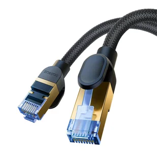 Kabel sieciowy w oplocie kat. 7 Baseus Ethernet RJ45, 10Gbps, 2m (czarny) - Kable miedziane - miniaturka - grafika 6