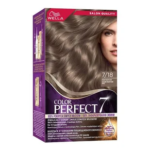 Wella Color Perfect 7, farba do włosów, 7/18 mroźny perłowy blond, 50ml - Farby do włosów i szampony koloryzujące - miniaturka - grafika 1