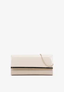 Beżowa Koktajlowa Torebka Kopertówka z Łańcuszkiem Galorella - Torebki damskie - miniaturka - grafika 1