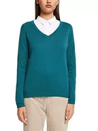 Swetry damskie - edc by ESPRIT Damski sweter 102CC1I329, 370/TEAL Green, XS - miniaturka - grafika 1
