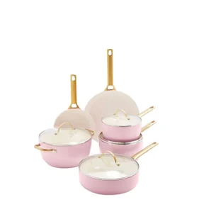 GreenPan Zestaw garnków i patelni Padova Reserve 10 elementów quartz pink - Zestawy garnków i patelni - miniaturka - grafika 1