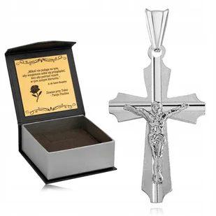 LŚNIĄCY SREBRNY KRZYŻYK RODOWANY DIAMENTOWANY KRZYŻ DLA CHŁOPCA DZIEWCZYNKI - Biżuteria dla dzieci LŚNIĄCY SREBRNY KRZYŻYK RODOWANY DIAMENTOWANY KRZYŻ DLA CHŁOPCA DZIEWCZYNKI - Biżuteria dla dzieci - miniaturka - grafika 1