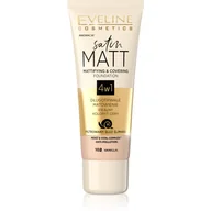 Podkłady do twarzy - Eveline Satin Matt podkład 4w1104 102 Vanilla 30ml - miniaturka - grafika 1