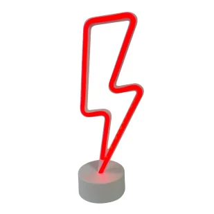 Lampka LED stolikowa Neon FM-NB28 Zumaline lighting czerwona biała - Lampy stojące - miniaturka - grafika 1