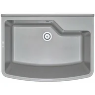 Zlewozmywaki - Deante Garden komora gospodarcza 61,7x45 cm tworzywo/tekstura granitowa szary mat ZYT310B - miniaturka - grafika 1