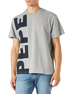 Koszulki męskie - Pepe Jeans Męski t-shirt Shedrick, 933grey Marl, XS - grafika 1