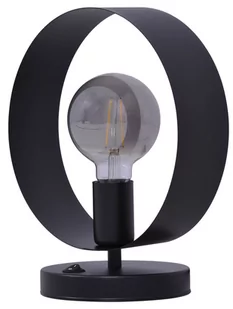 Lampa stołowa Emi K-4979 okrągła lampka do gabinetu czarna - Lampy stojące - miniaturka - grafika 1
