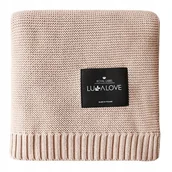 Otulacze - Lullalove kocyk bambusowy 100x80 cm otulacz / Karmelowy Beż - miniaturka - grafika 1