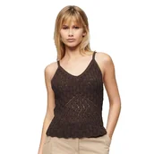 Koszulki i topy damskie - Superdry Ażurowy Top Bez Rękawów - miniaturka - grafika 1