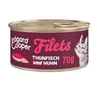Mokra karma dla kotów - Edgard & Cooper mokra karma dla kota Adult Fillets Tuńczyk i kurczak: 48x70 g - miniaturka - grafika 1