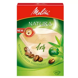 Filtry do kawy papierowe MELITTA Natura 1x4, 80 szt. - Akcesoria i części do ekspresów do kawy - miniaturka - grafika 1