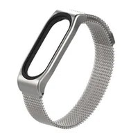 Akcesoria do pulsometrów i zegarków sportowych - BRANSOLETA MILANESE DO XIAOMI MI BAND 3 / MI BAND 4 MAGNES - miniaturka - grafika 1