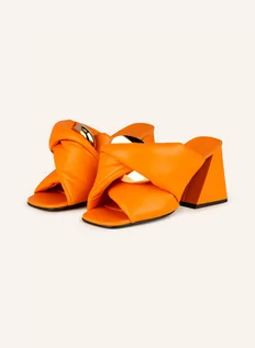 Klapki i japonki damskie - Jw Anderson Klapki Typu Mules Chain Twist orange - grafika 1