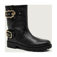 Botki damskie - Love Moschino Skórzane botki ST.TTOD.DAILY40 - miniaturka - grafika 1