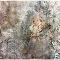 Fototapety - Fototapeta Liście Beton Abstrakcja Brązowy 200x140 cm Tapeta Do Sypialni Salonu Kuchni Na Flizelinie - miniaturka - grafika 1