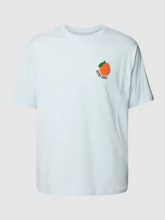 Koszulki męskie - T-shirt z wyhaftowanym logo - grafika 1