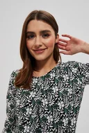 Koszule damskie - Koszula z roślinnym nadrukiem-46 - miniaturka - grafika 1