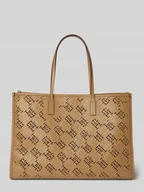 Torebki damskie - Torba tote z wytłoczonym wzorem z monogramem - miniaturka - grafika 1