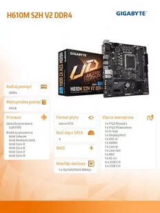 Płyta główna Płyta główna H610M S2H V2 DDR4 s1700 2DDR4 DP/HDMI M.2 mATX - Płyty główne - miniaturka - grafika 4