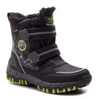 Śniegowce damskie - Kappa Śniegowce Rescue Tex K 260581K Black/Lime 1133 - grafika 1