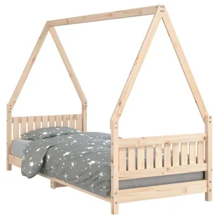 vidaXL Łóżko dziecięce 80x200 cm z litego drewna sosnowego - Łóżka dla dzieci i młodzieży - miniaturka - grafika 1