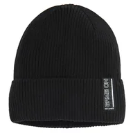 Czapki dla dzieci - Cool Club, Czapka chłopięca, prążkowana, czarna - miniaturka - grafika 1