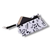 Etui na klucze - Etui na klucze etui na telefon saszetka portfelik nuty muzyka - miniaturka - grafika 1