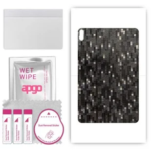 folia naklejka skórka strukturalna na TYŁ do Huawei MatePad 10.4 5G - Carbon Pixel Czarny - apgo SKINS - Akcesoria do tabletów i e-booków - miniaturka - grafika 1