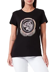 Just Cavalli Koszulka damska, 900 czarny, XL - Koszulki i topy damskie - miniaturka - grafika 1
