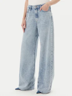Guess Jeansy W5YA82 D5QKA Niebieski Wide Leg - Spodnie damskie - miniaturka - grafika 1