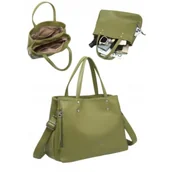 Torebki damskie - Stylowa Torebka Torba Damska Shopper LUIGISANTO Pasek HS8007-5 Green - miniaturka - grafika 1