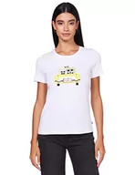 Koszulki i topy damskie - Karl Lagerfeld Paris Damska koszulka z krótkim rękawem i graficznym logo, Biała taksówka, L - miniaturka - grafika 1